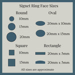Sand Cast Silver Rectangle Signet Ring - Image 15