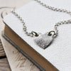 Winged Fingerprint Heart Necklace - Thumbnail 1