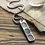 Fingerprint Ingot Necklace with Shaped Prints - Image 1