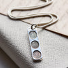 Fingerprint Ingot Necklace with Shaped Prints - Thumbnail 2