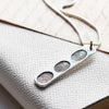 Fingerprint Ingot Necklace with Shaped Prints - Thumbnail 3