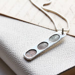 Fingerprint Ingot Necklace with Shaped Prints - Image 3