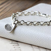 Heart Fingerprint Charm Belcher Bracelet - Thumbnail 2