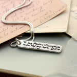 Own Handwriting Ingot Necklace - Image 4