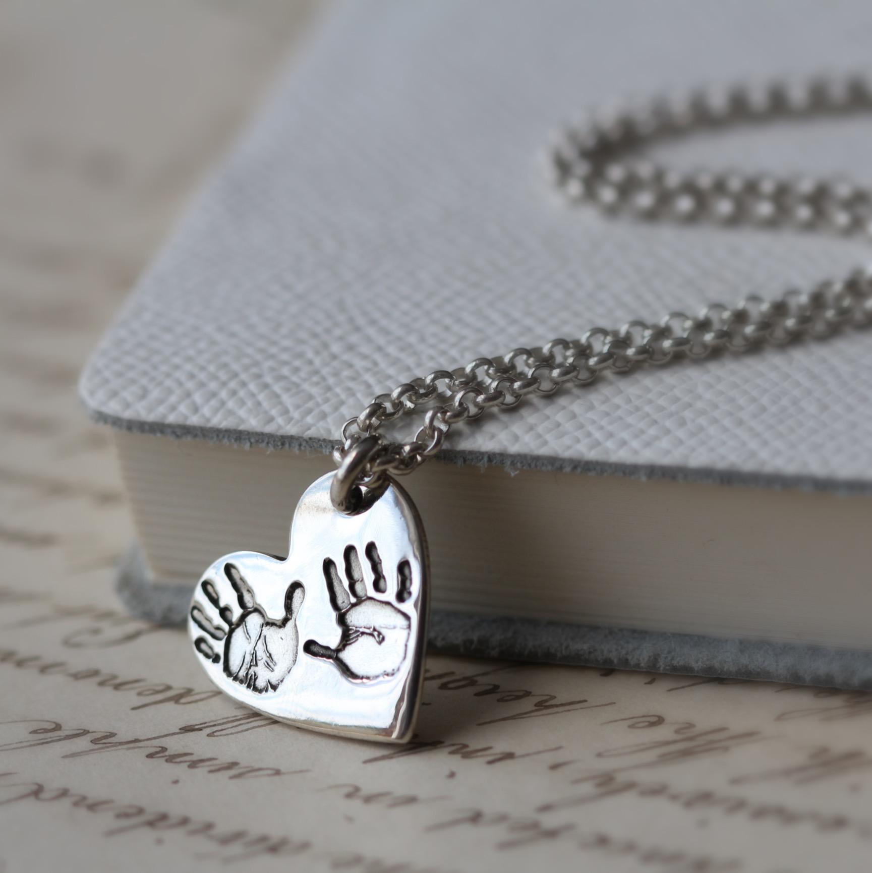 Individual Hand & Footprint Heart Charm