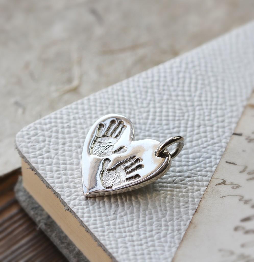 Individual Hand & Footprint Heart Charm