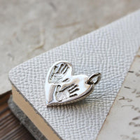 Individual Hand & Footprint Heart Pendant - Thumbnail 2