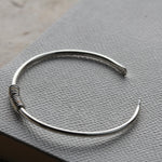 Silver Milestone Cuff Bangle - Image 2