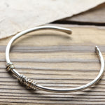 Silver Milestone Cuff Bangle - Image 1