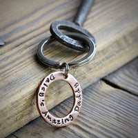 Personalised Copper Keyring
