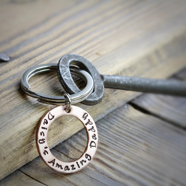 Personalised Copper Keyring
