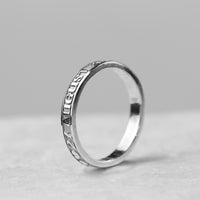 Slender Personalised Silver Promise Ring