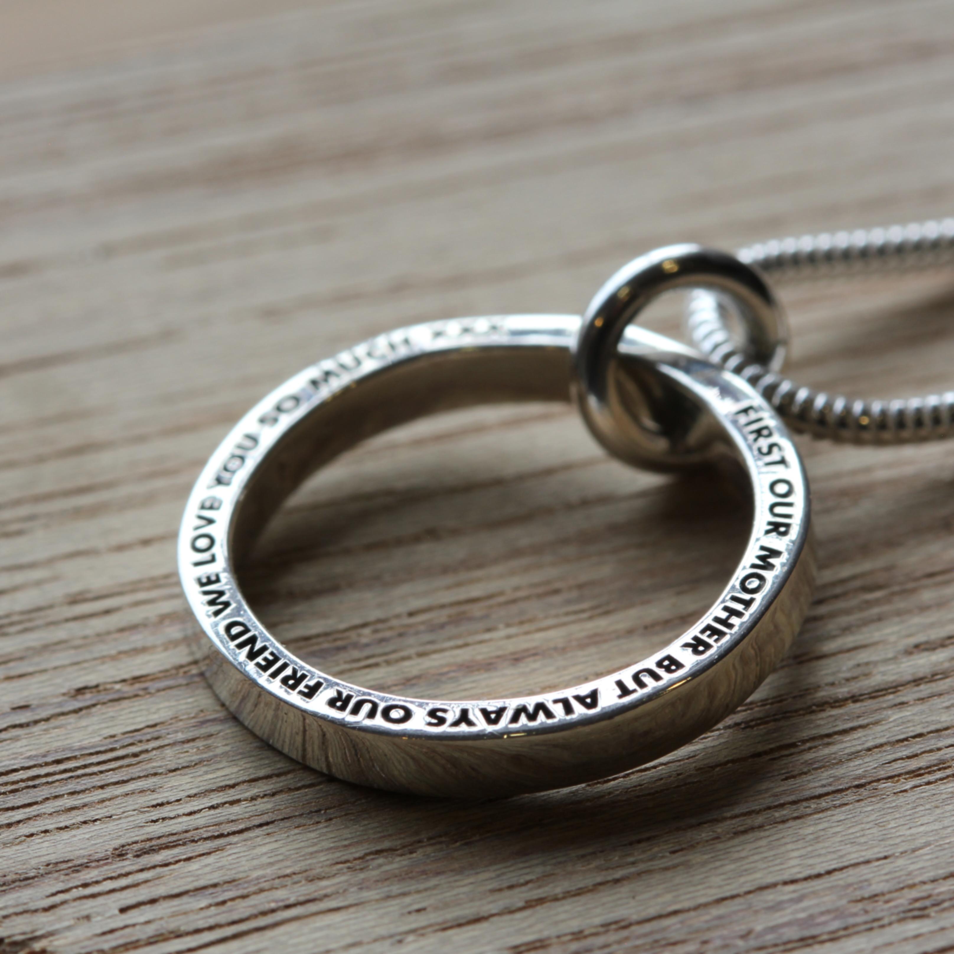 Personalised Halo Ring Necklace by Morgan & French