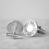 Personalised Silver Roman Numerals Cufflinks - Thumbnail 2