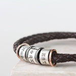 Leather and Silver Story Bracelet - Image 3