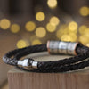 Leather and Silver Story Bracelet - Thumbnail 4