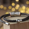 Leather and Silver Story Bracelet - Thumbnail 5