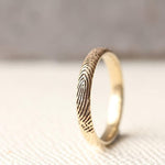 Solid Gold Fingerprint Ring - Image 8