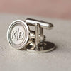 Personalised Monogram Silver Cufflinks - Thumbnail 1