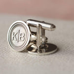 Personalised Monogram Silver Cufflinks - Image 1