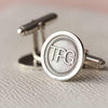 Personalised Silver Cufflinks - Thumbnail 1