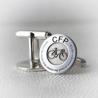 Personalised Cyclist Cufflinks