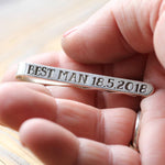 Personalised Silver Wedding Tie Clip - Image 4