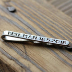 Personalised Silver Wedding Tie Clip - Image 3