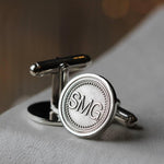 Personalised Silver Initial Cufflinks - Image 1