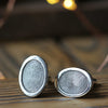 Oval Fingerprint Cufflinks - Thumbnail 1