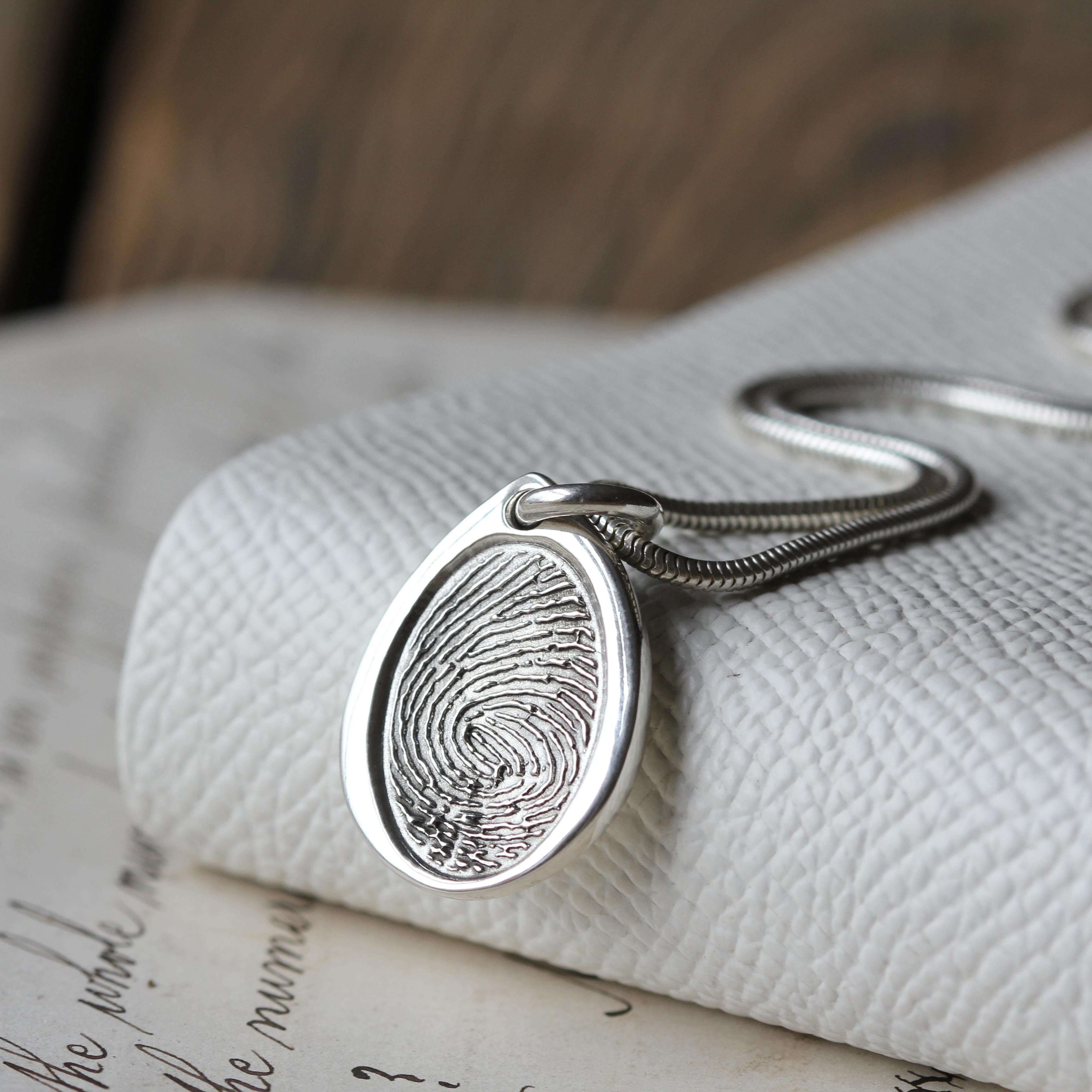 Fingerprint Teardrop Pendant | Fingerprint Teardrop | Morgan & French