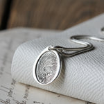 Fingerprint Teardrop Charm Necklace - Image 1