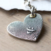 Heart Fingerprint Pendant - Solo - Thumbnail 2