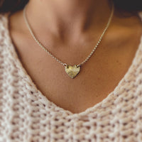 Winged Fingerprint Heart Necklace