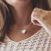 Winged Fingerprint Heart Necklace - Thumbnail 4