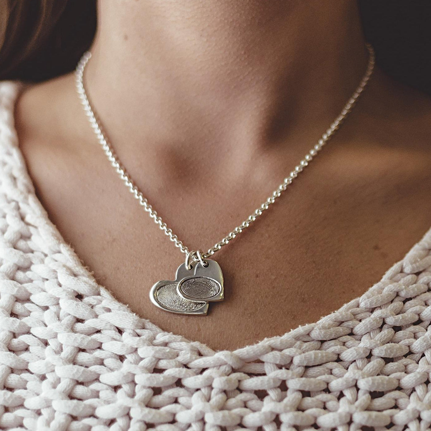 Morgan & French Fingerprint Heart Necklace