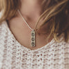 Fingerprint Ingot Necklace with Shaped Prints - Thumbnail 5