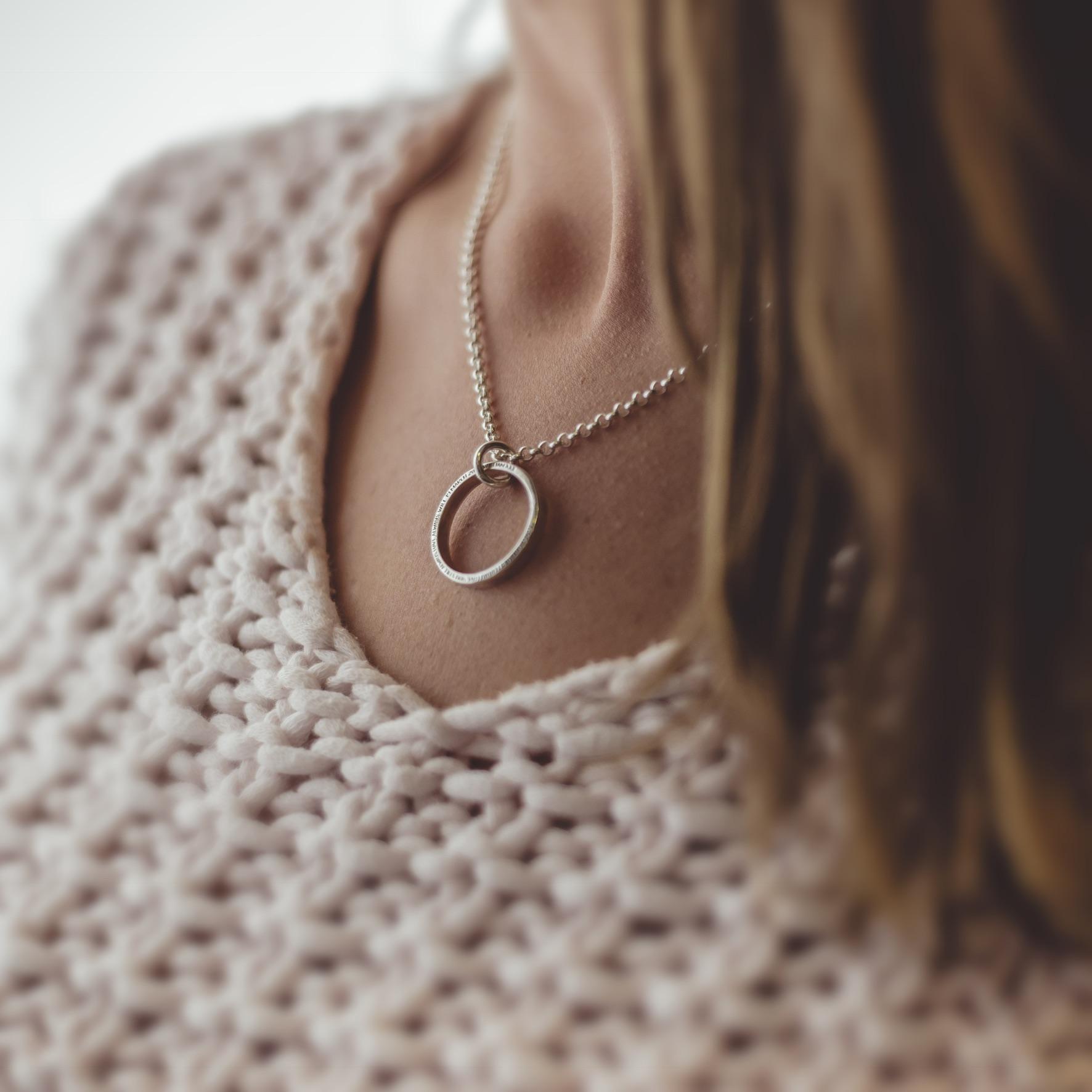 Personalised HALO Ring Necklace