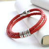 Slim Silver Band Leather Medical Alert Bracelet - Thumbnail 2