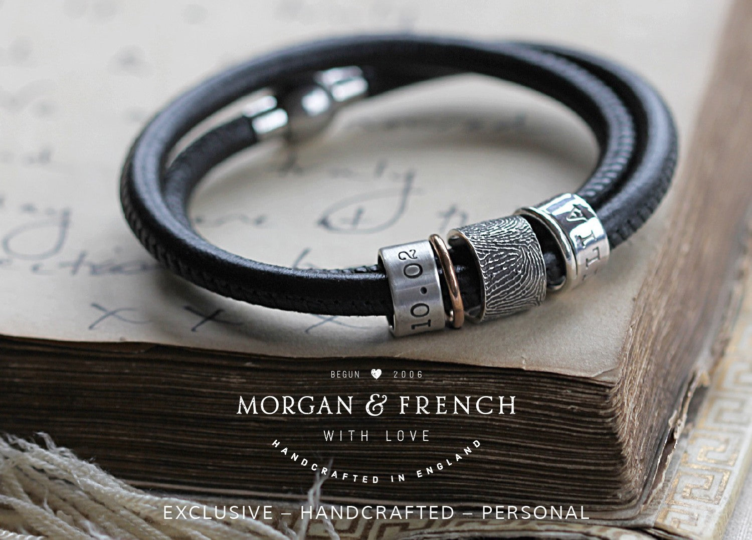 Story Bracelet with Fingerprint Bead