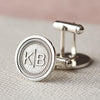 Personalised Monogram Silver Cufflinks - Thumbnail 4