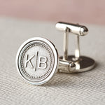 Personalised Monogram Silver Cufflinks - Image 4