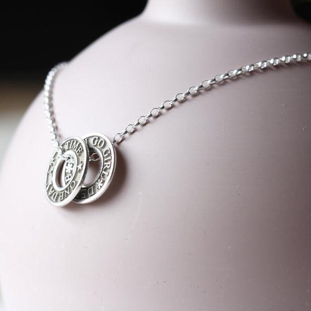 Personalised Silver Little Washer Necklace
