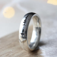 QR Soundwave Personalised Ring