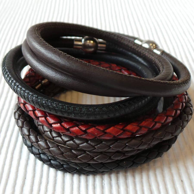 Individual Leather Story Bracelets - Image 6