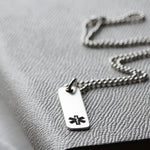 Men's Silver Medical Alert Allergy Necklace - Image 5