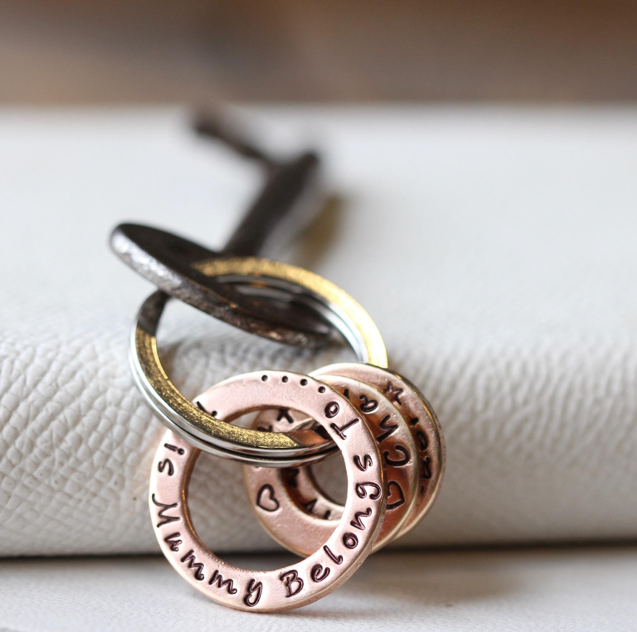 You Belong To Me Copper Personalised Keyring