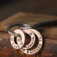 You Belong To Me Copper Personalised Keyring