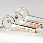 Personalised Brass Bar Keyring - Image 2