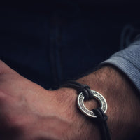 Men's Personalised Silver Washer Bracelet